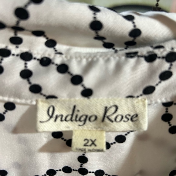 Indigo Rose Black and Gray Sleeveless Notched Collar Shirt size 2x - Picture 6 of 6